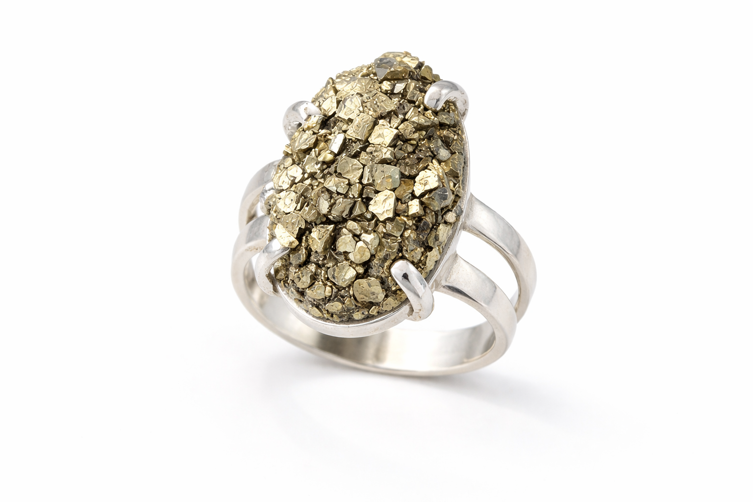 Anillo de Pirita Natural